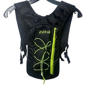 Zefal Hydration Backpack Hiking Outdoor Black Green Adjustable No Bladder NWOT